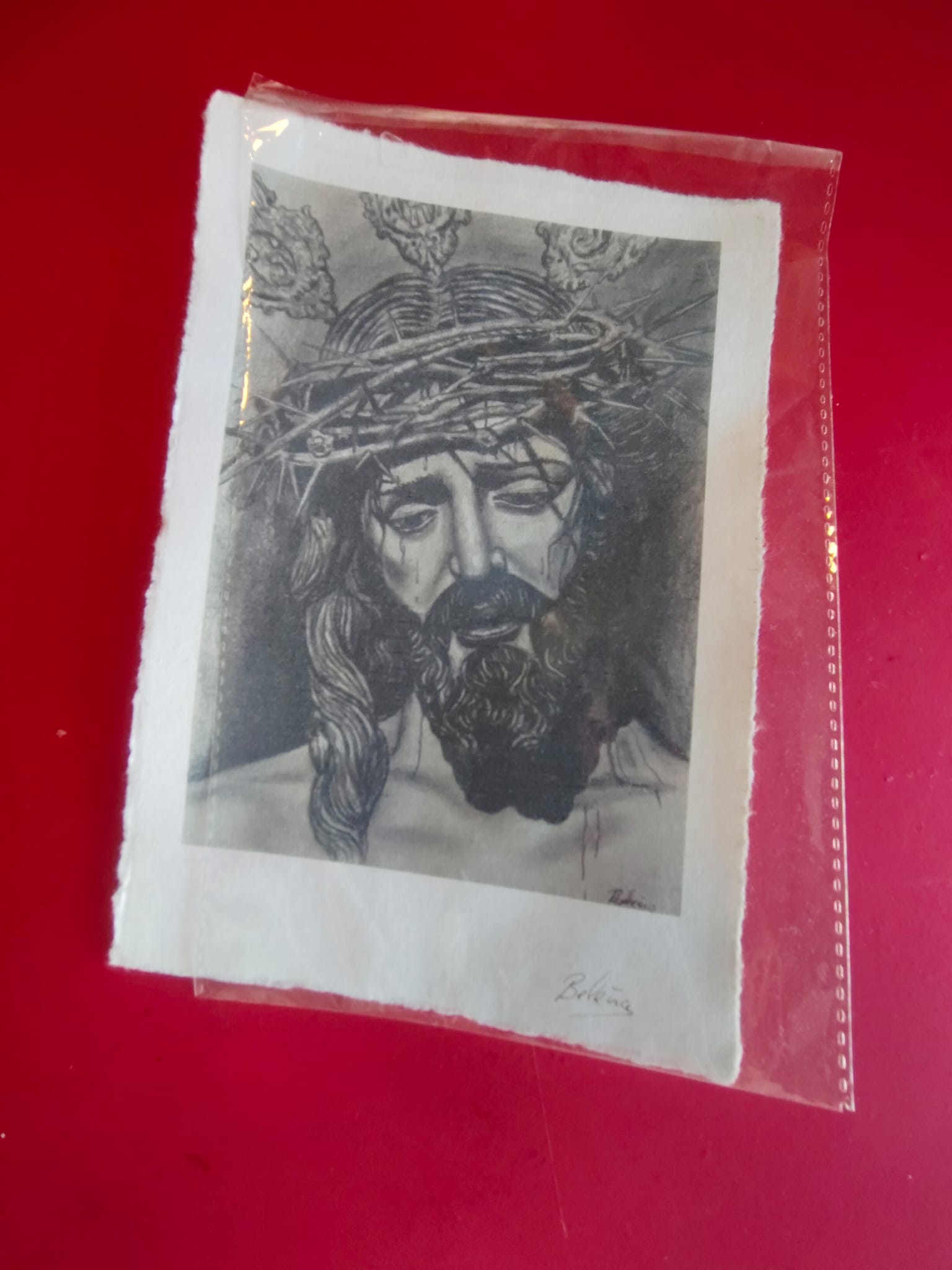 Pintura cofrade en papel de algodon